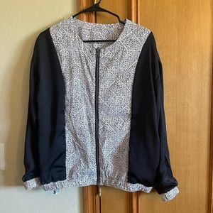 NWT Catherine Malandrino Women’s reversible zip up bomber jacket.